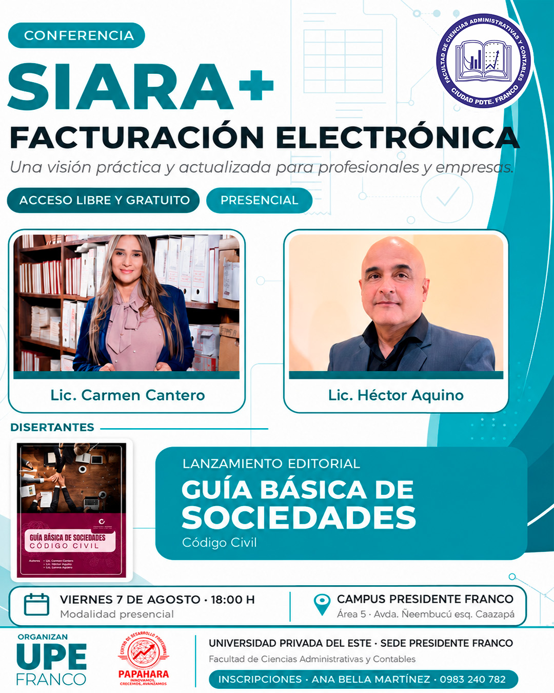 UPE Franco invita al lanzamiento oficial del II Congreso Internacional de Contabilidad